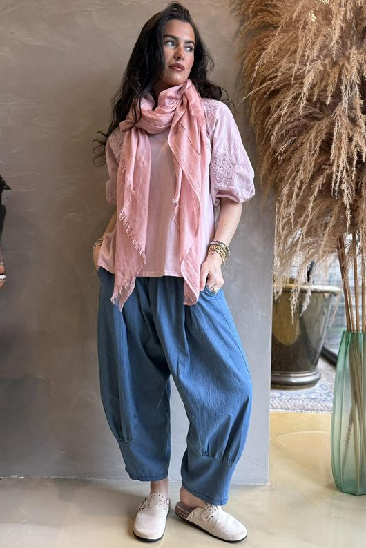 Atik Bubble Sleeve Top Rose /14=